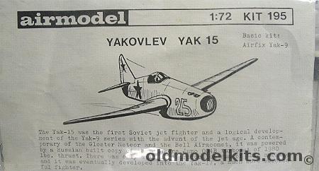 Airmodel 1/72 Yak-15 Conversion (from Yak-9), 195 plastic model kit